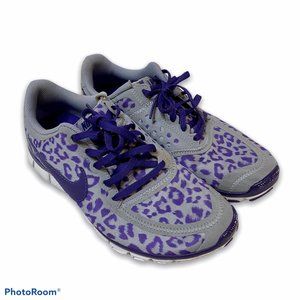 Nike Free 4.0 Purple Leopard Shoes Size 8